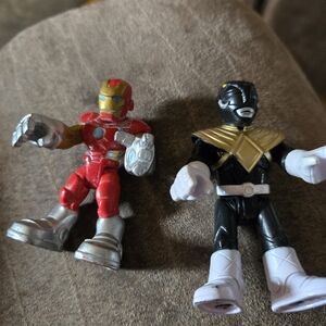 POWER RANGERS Red & Black Kids Action Figure Duo - Superhero Playset
